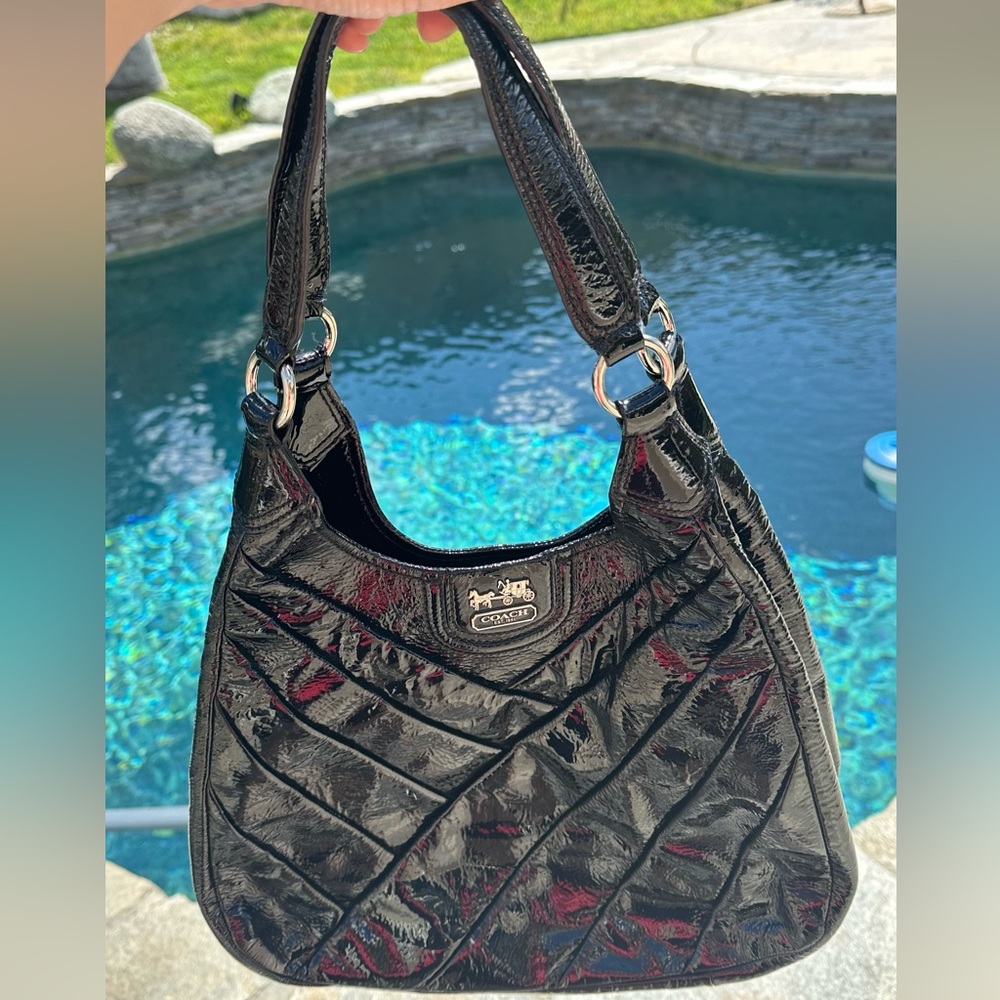 Coach Patent Leather Shoulder Bag